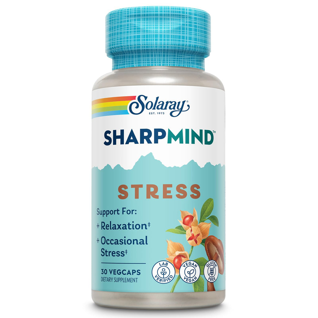 SOLARAY SharpMind Stress Relief Nootropic - 30 Vegetarian Capsules