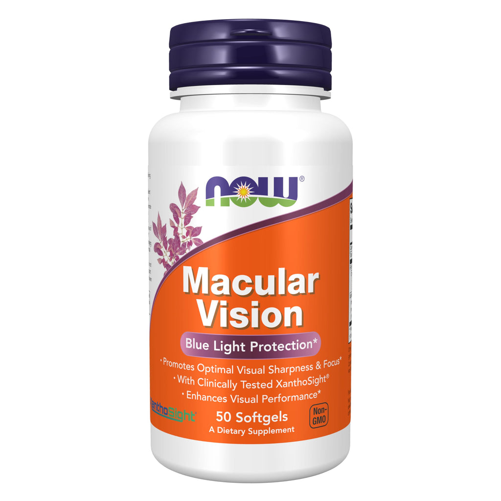 NOW Macular Vision Softgel with XanthoSight Eye Support - 50 Softgels