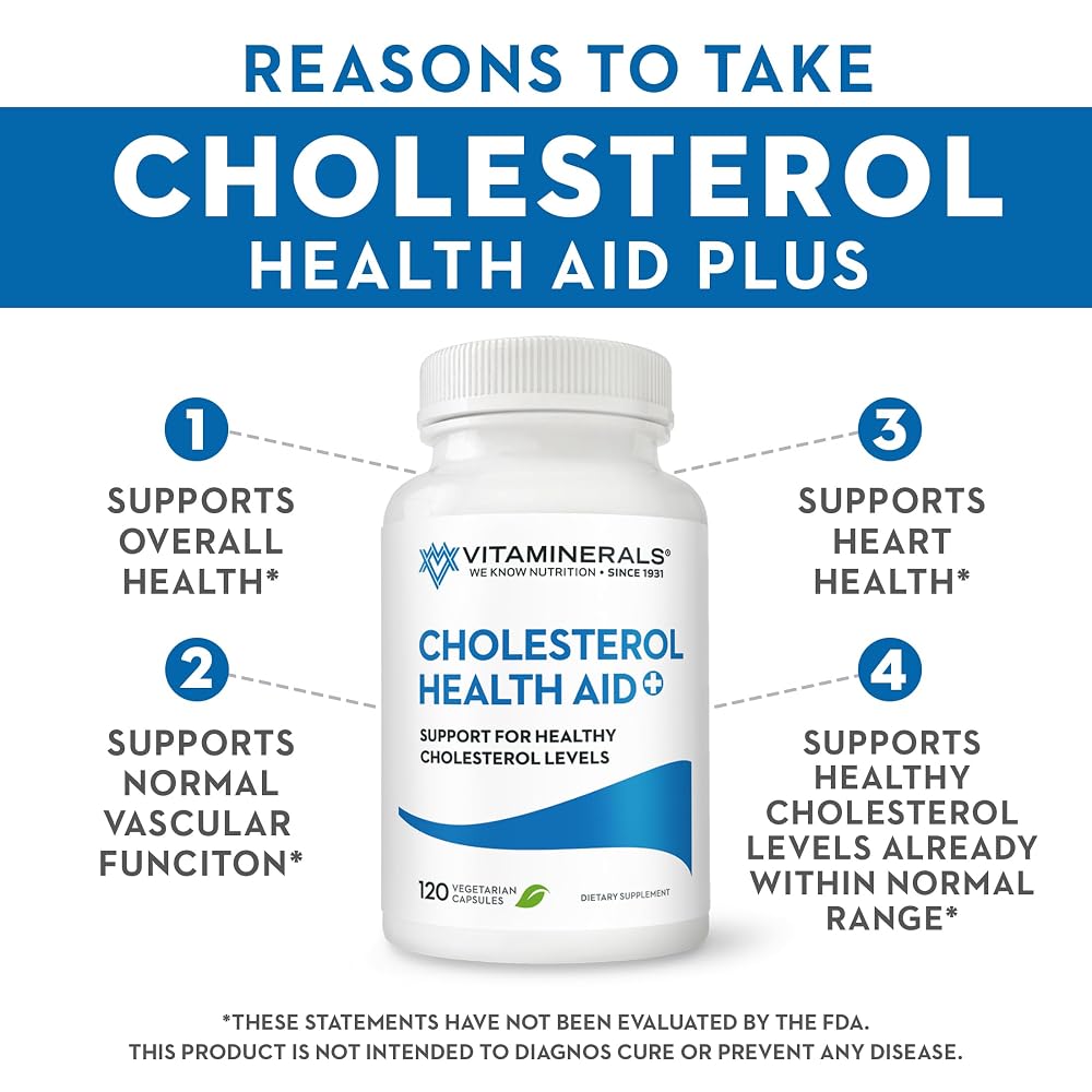 Vitaminerals Cholesterol Health Aid Plus - 60 Vegetarian Capsules - image 3