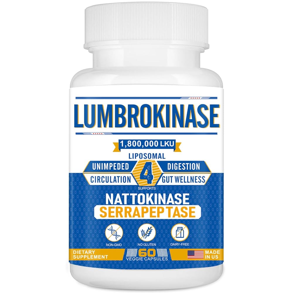 Spliferkou Liposomal Lumbrokinase Nattokinase Serrapeptase Complex - 60 Capsules