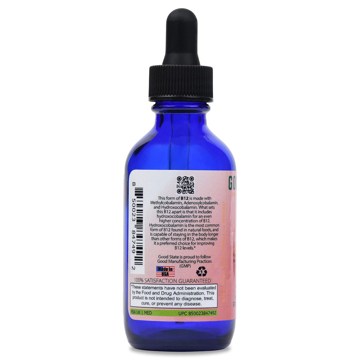 Good State Liquid Hydro B12 3000 mcg - 2 Fl Oz - image 3