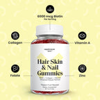 Supplement Spot Hair Skin and Nails Biotin Gummies - 60 Count - image 3