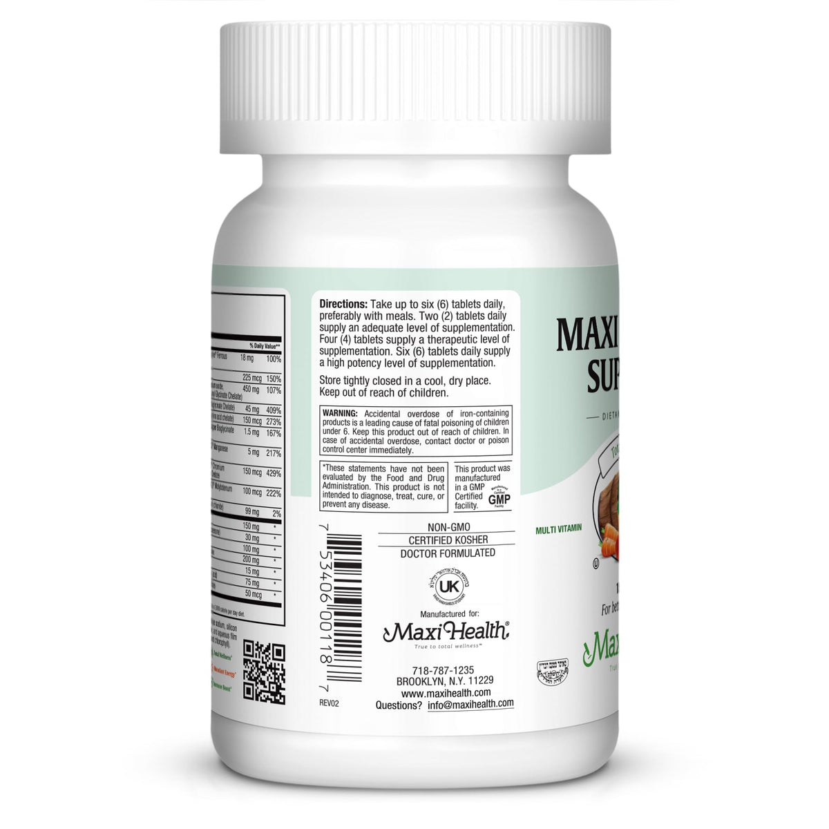 Maxi Health Supreme - High Potency Multivitamin & Mineral Supplement