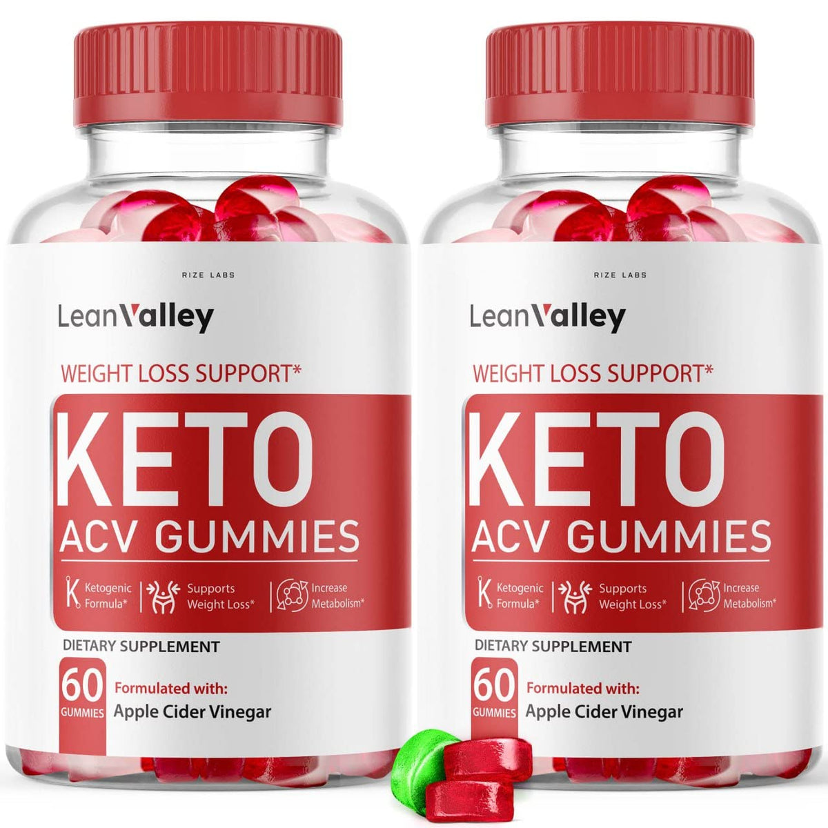 rize labs Lean Valley Keto ACV Gummies Apple Cider Vinegar - 120 Gummies
