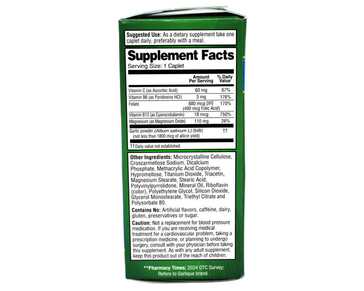 Garlique Healthy Blood Pressure Formula - 120 Caplets - image 5