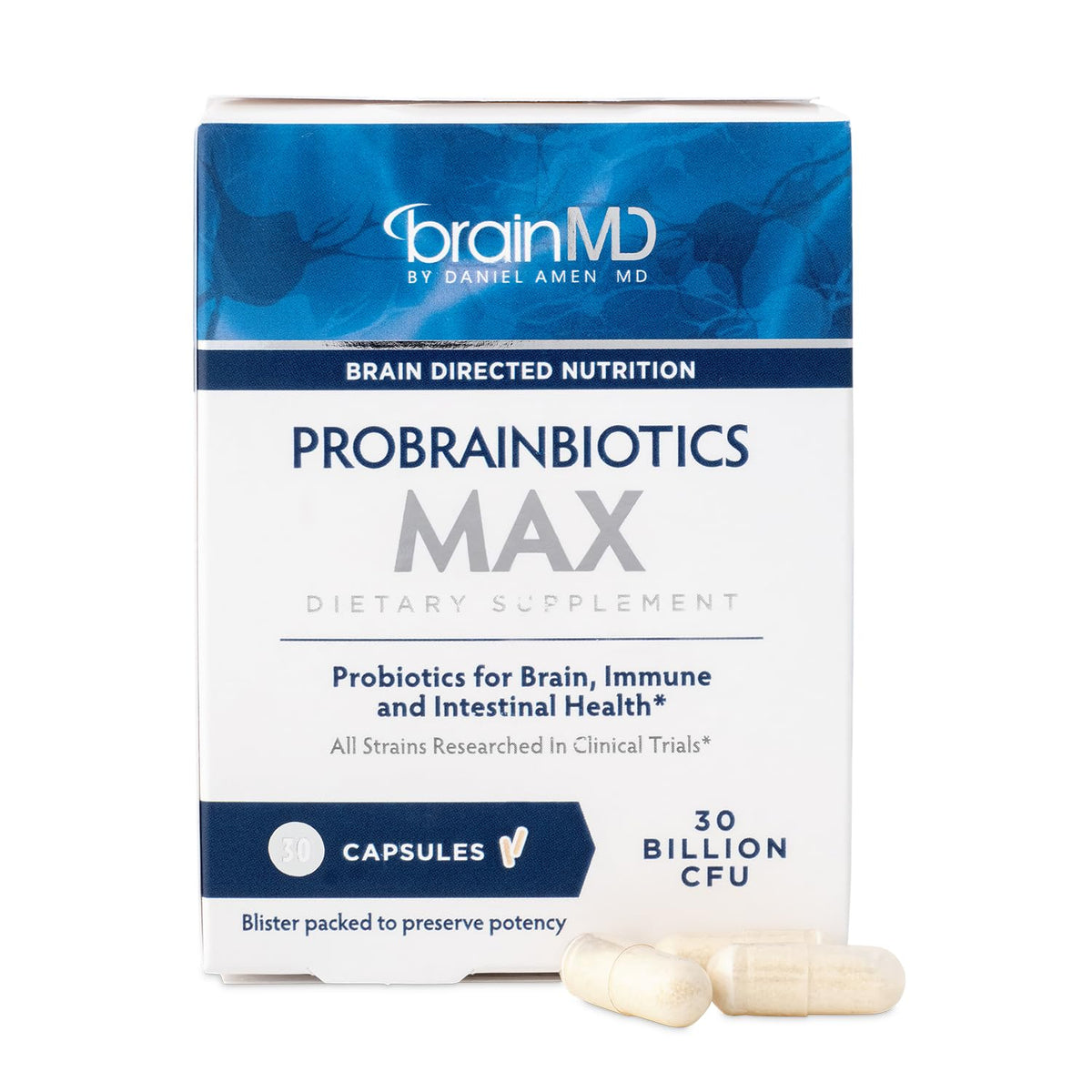BrainMD ProBrainBiotics MAX Probiotic Capsules - 30 Count