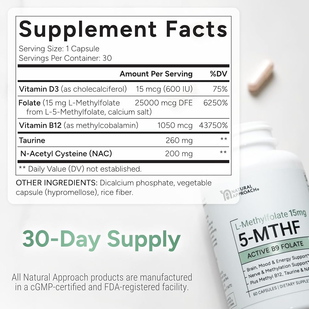 Natural Approach L-Methylfolate 15mg