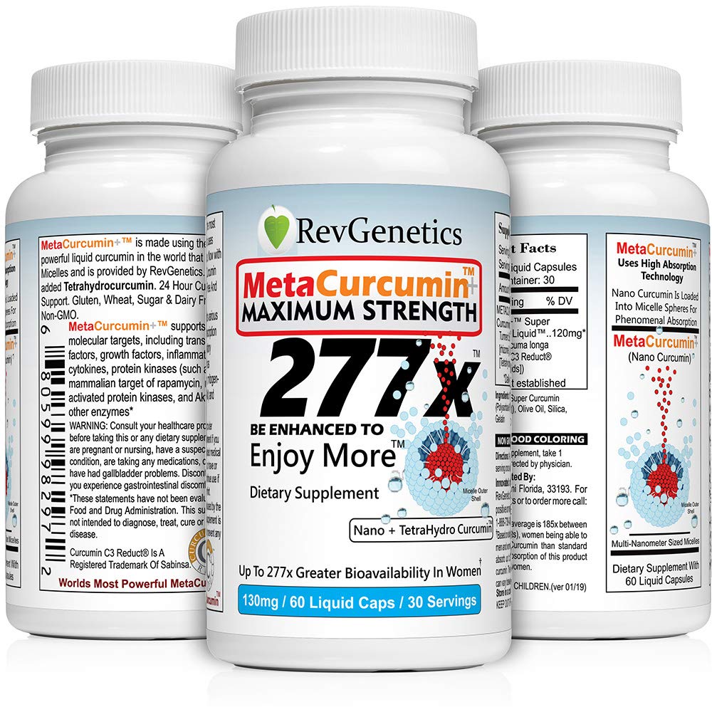 REVGENETICS MetaCurcumin 277x Super Curcumin - 60 Liquid Capsules - image 2
