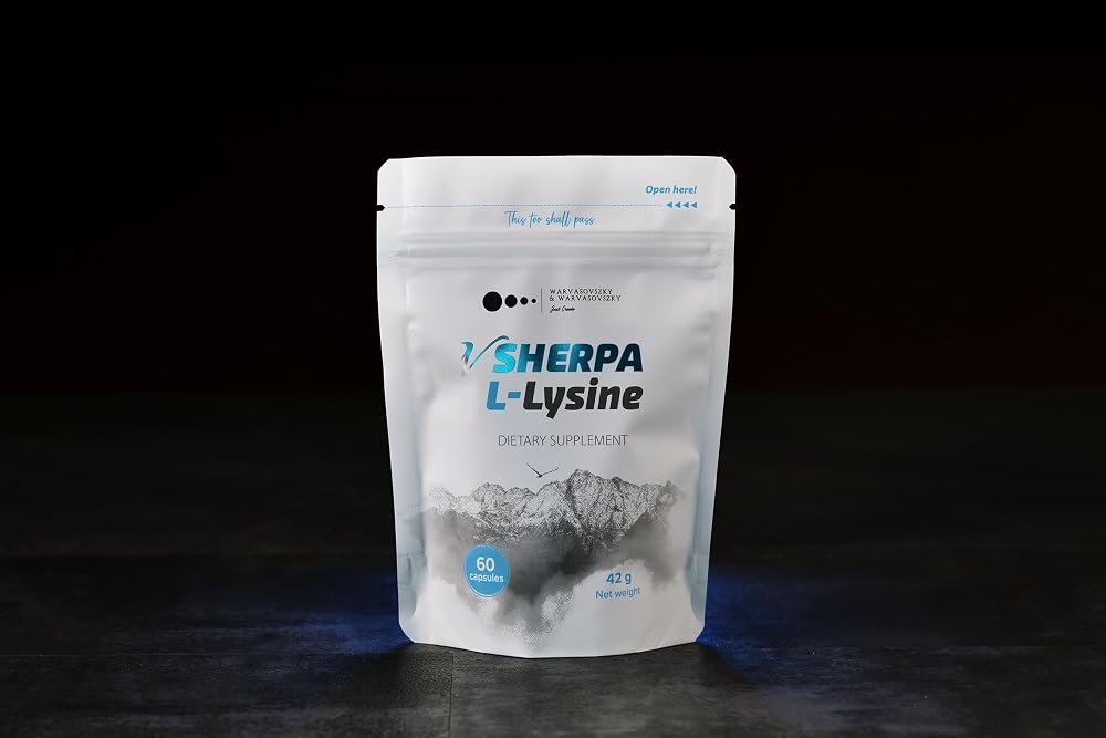 vSherpa L-Lysine 500 mg Amino Acid Supplement - 60 Capsules