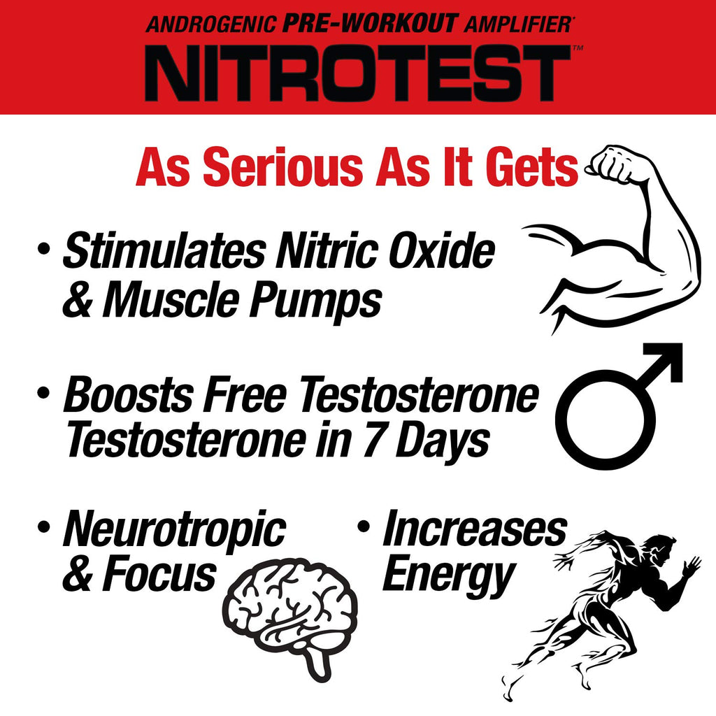 MuscleMeds Nitrotest Pre-Workout Powder Testosterone & Nitric Oxide - image 2
