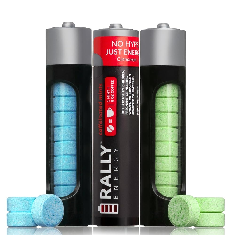 Rally Energy Caffeine Mints 60mg Instant Energy - 30 Mints