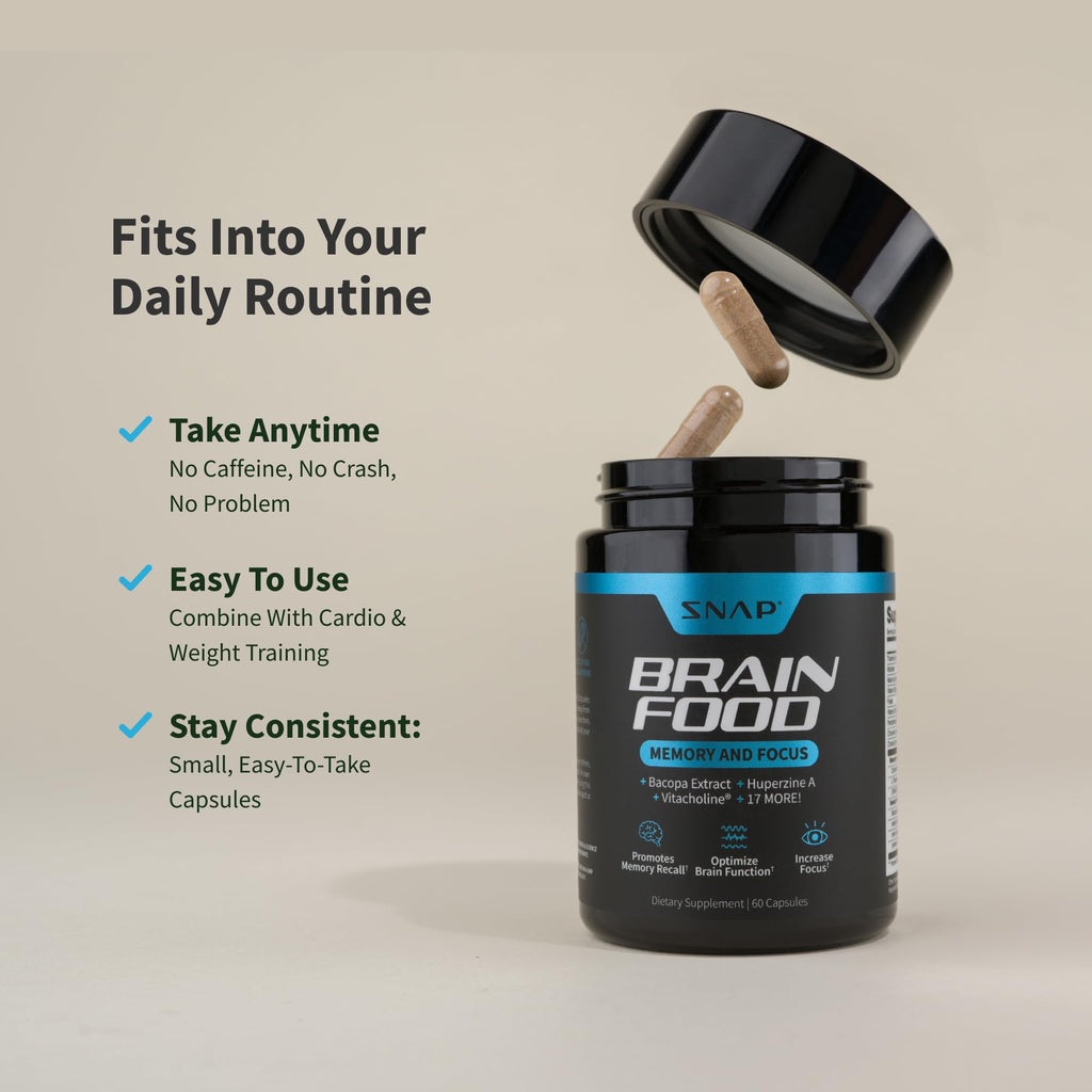 Snap Supplements Brain Booster Nootropics - 60 Vegan Capsules - image 5