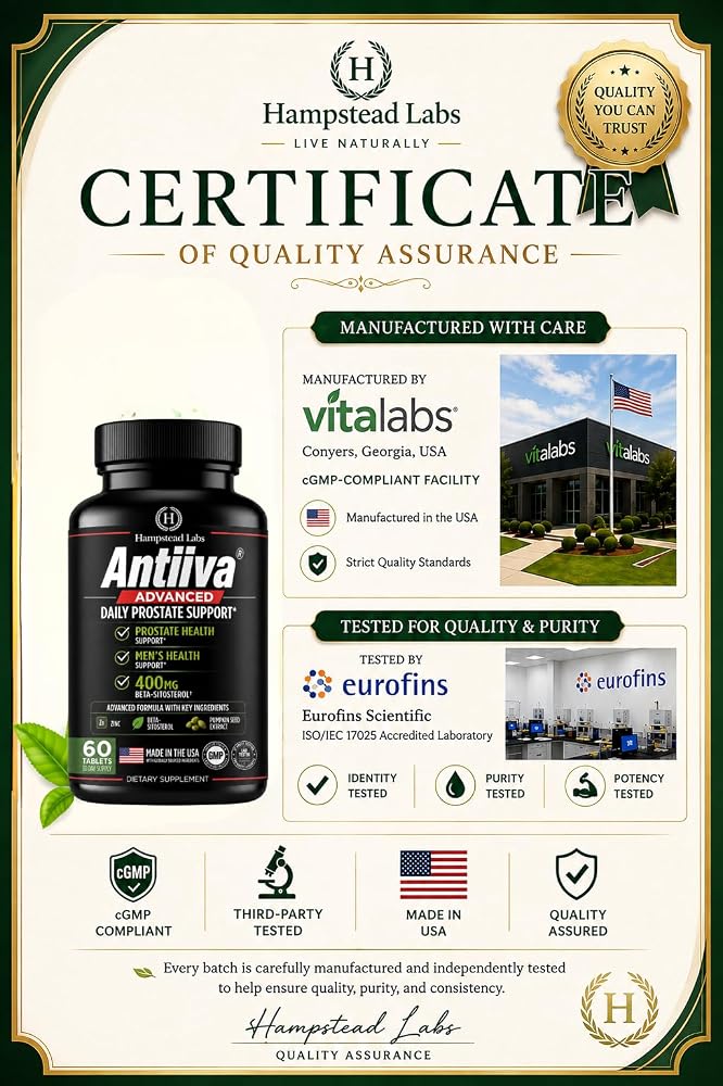 Hampstead Labs Advanced Men Prostate Health Supplement - 60 Tablets - image 6