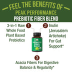 Peak Performance Organic 3-in-1 Prebiotic Fiber Vegan Capsules - 120 Count - image 2