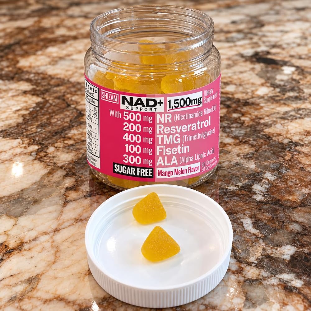 SHIZAM NAD+ Sugar Free Gummies 1500mg - 60 Count - image 8