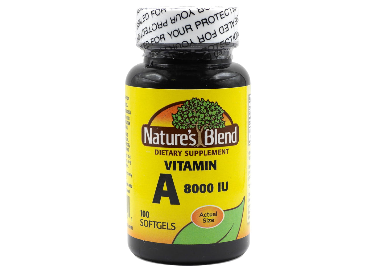 Nature's Blend Vitamin A 8,000 IU - 100 Softgels