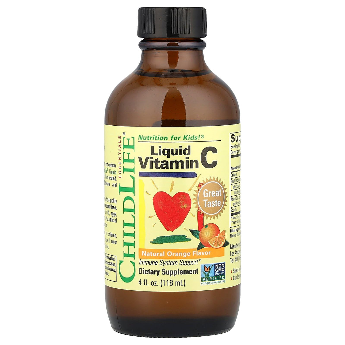 ChildLife Essentials Liquid Vitamin C Orange - 4 Fl Oz
