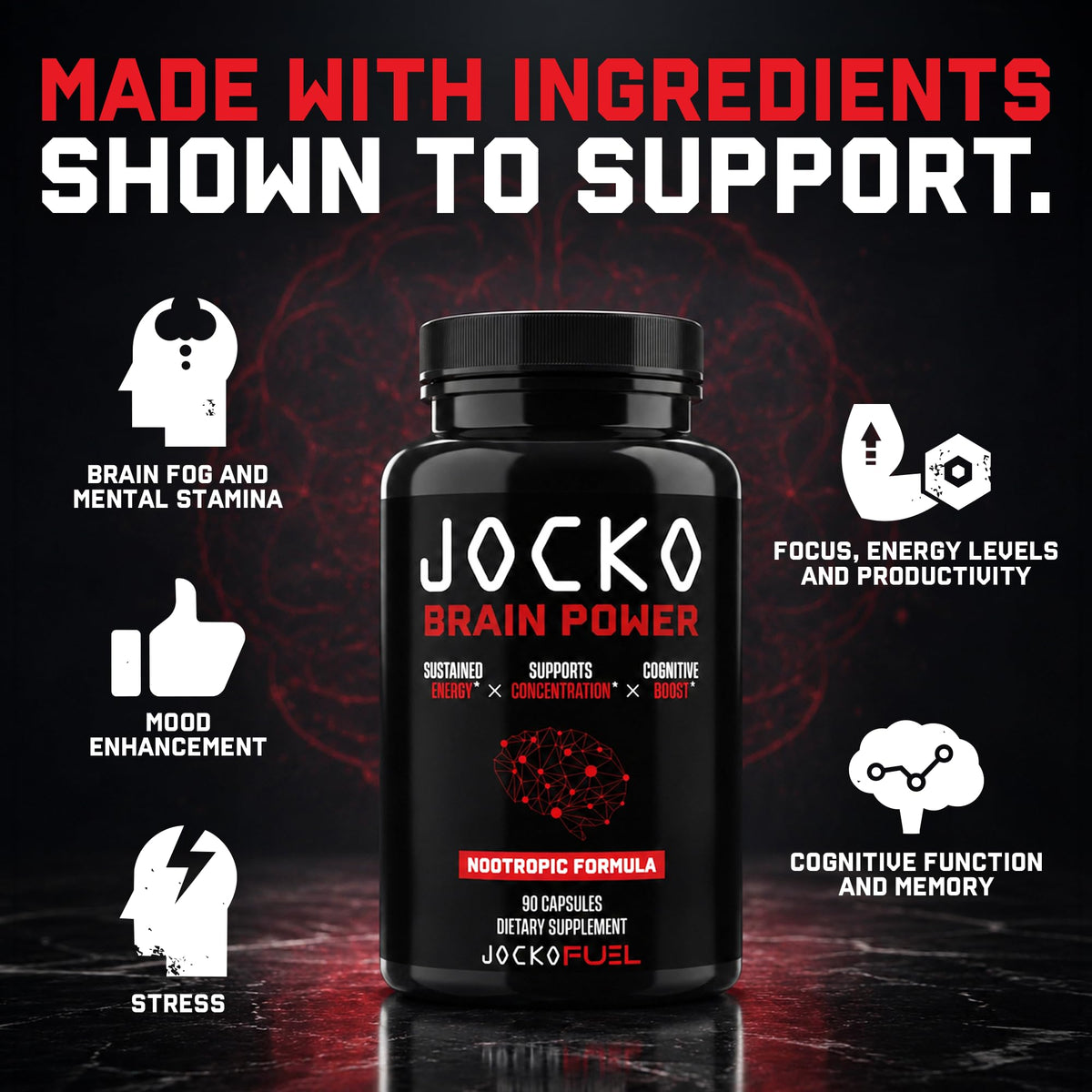 Jocko Fuel Brain Power Nootropic L-Theanine - 90 Capsules - image 9