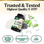 Nature's Nutrition 5HTP 200mg per Serving Capsules - 5 HTP Supplement