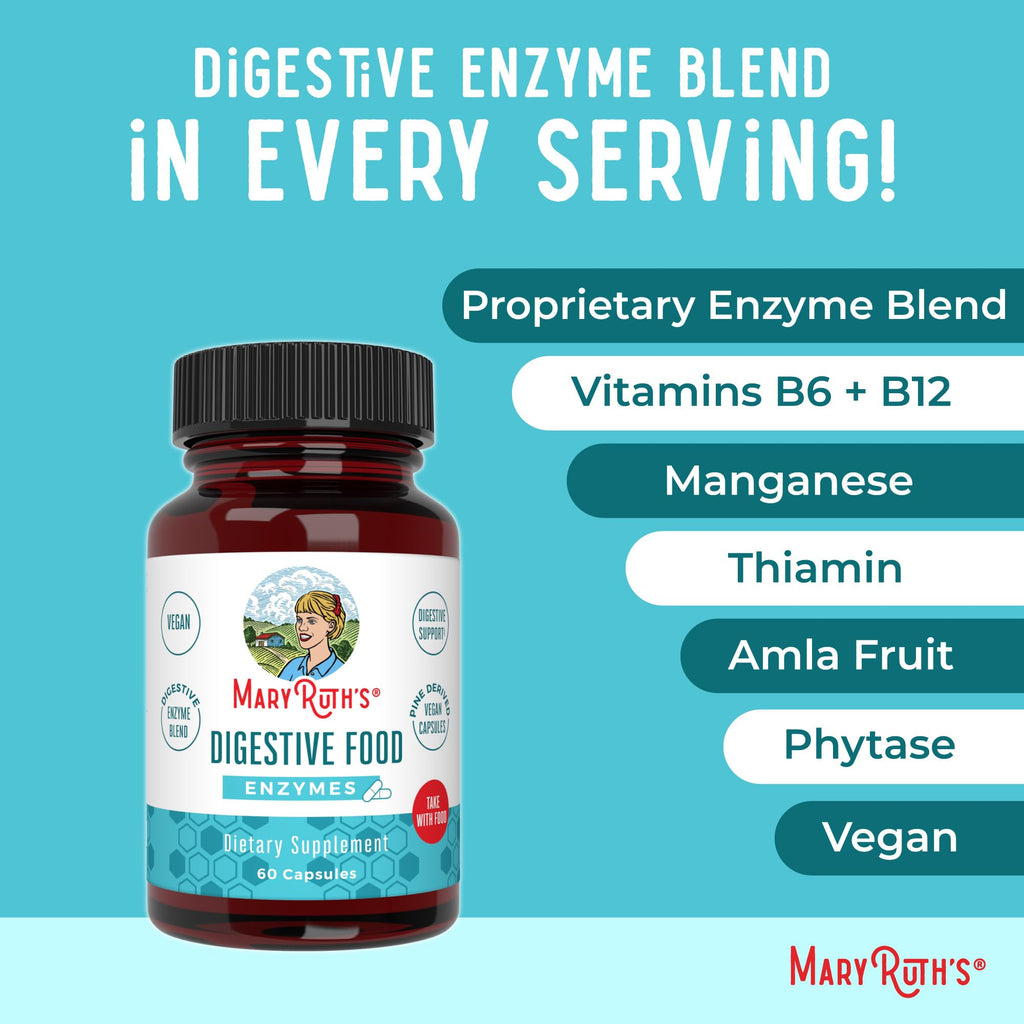 MARYRUTH'S Digestive Food Enzymes for Digestive Support - 60 Capsules - image 7
