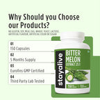 STAY ALIVE Extra Strength Bitter Melon Capsules - 150 Count - image 5