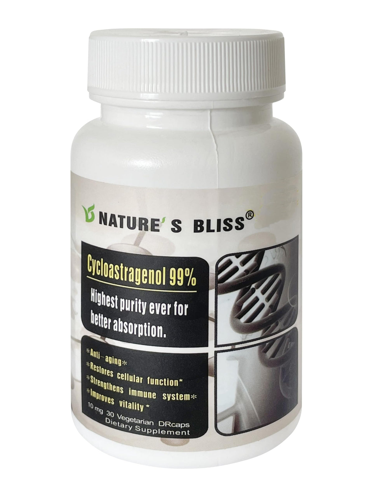 Nature'sbliss DRcaps Cycloastragenol 99%+, Made in USA, 10mg