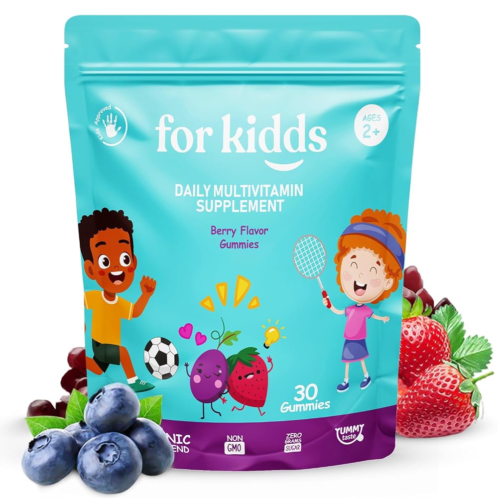 ZettoA Daily Multivitamins for Kids Ages 2+ Berry Gummies - 30 Count