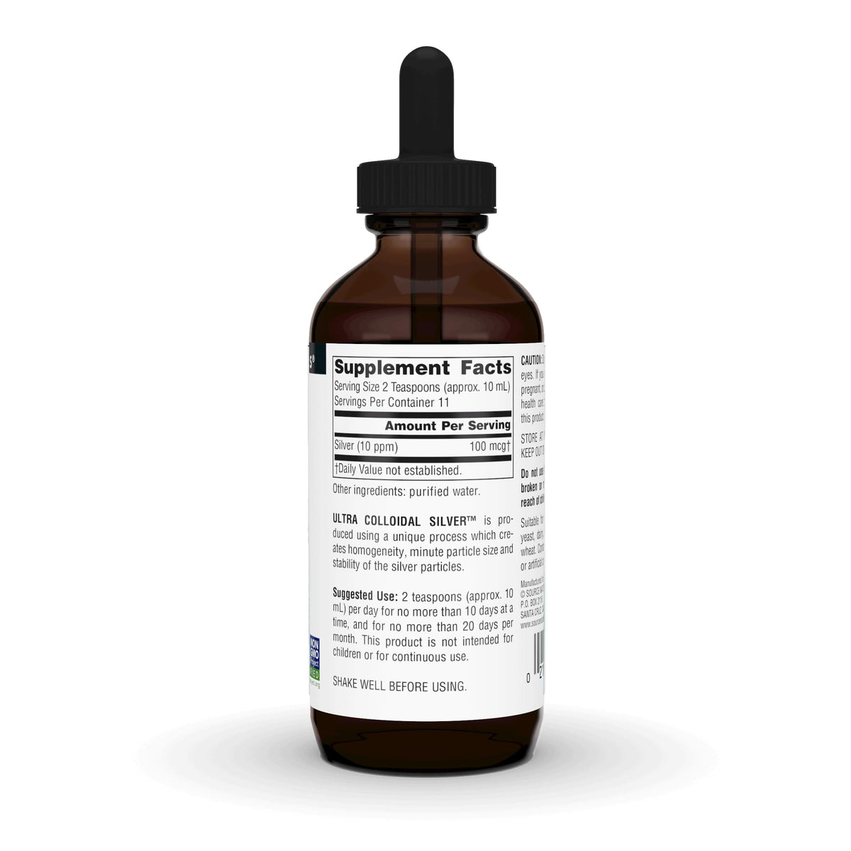 Source Naturals Ultra Colloidal Silver 10 ppm - 4 fl oz - image 3