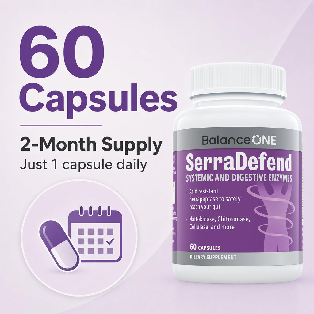 Balance ONE Biofilm Disruptor Serrapeptase Nattokinase - 60 Capsules - image 8