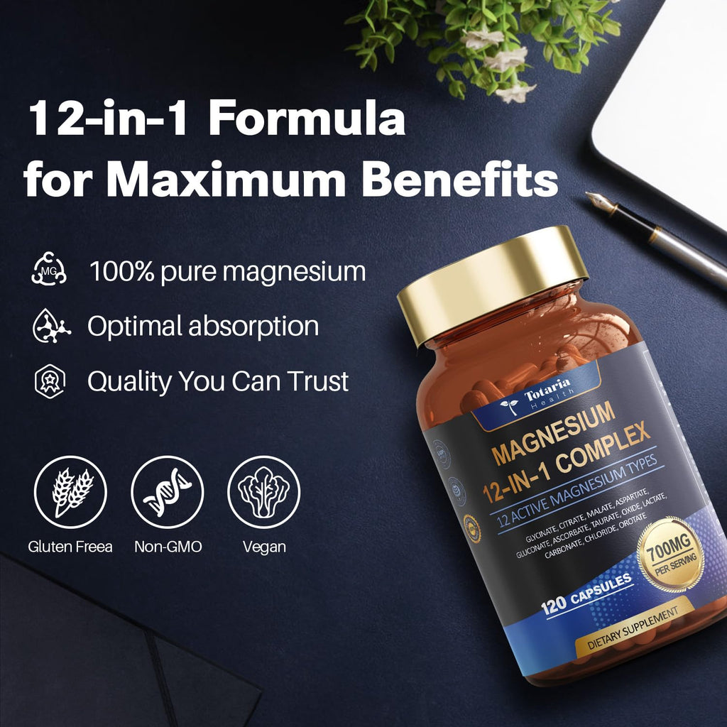 Totaria Magnesium Complex 700mg - 120 Capsules - image 7
