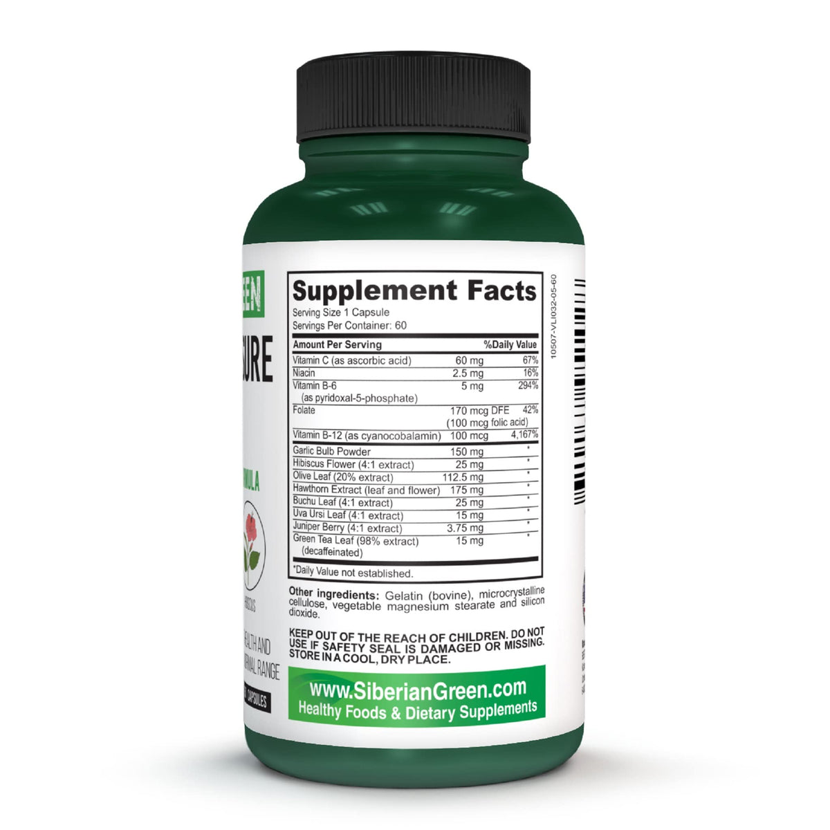 Siberian Green Blood Cardio Pressure Herbal Support - 60 Capsules - image 3