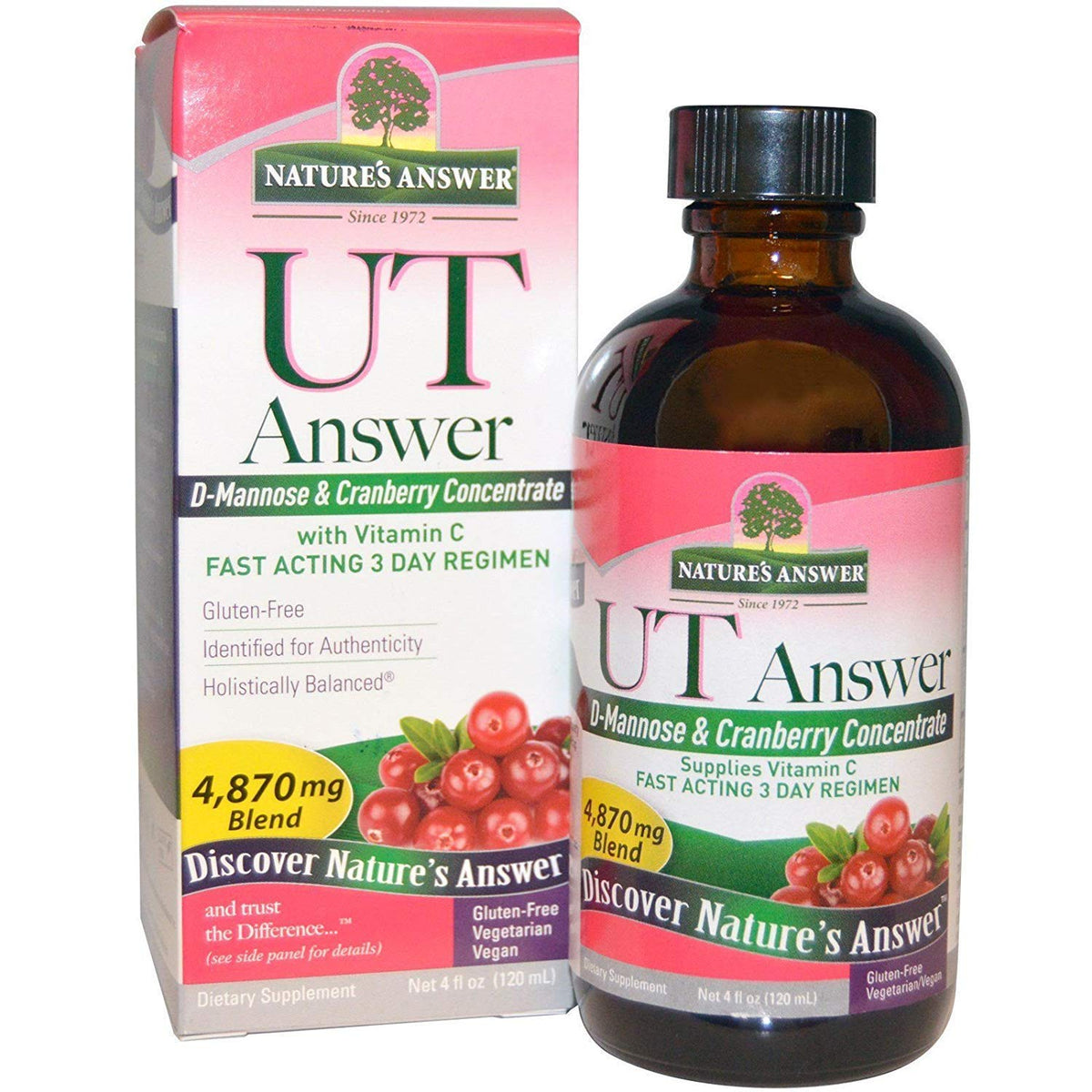 Nature's Answer UT Answer D-Mannose & Cranberry Liquid - 2 Pack