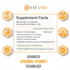 Vitamo Liposomal Vitamin C 2000mg Immune Support - 300 Capsules - image 3