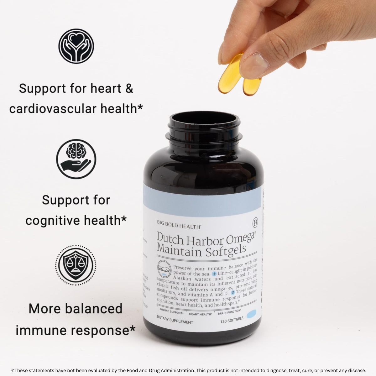 BIG BOLD HEALTH Dutch Harbor Omega Maintain - 120 Softgels - image 3