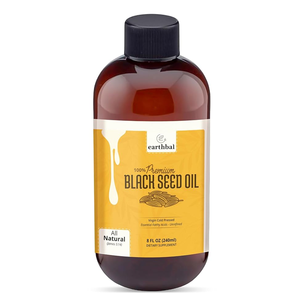 Earthbal Premium Black Cumin Seed Oil - 100% Natural Cold Pressed