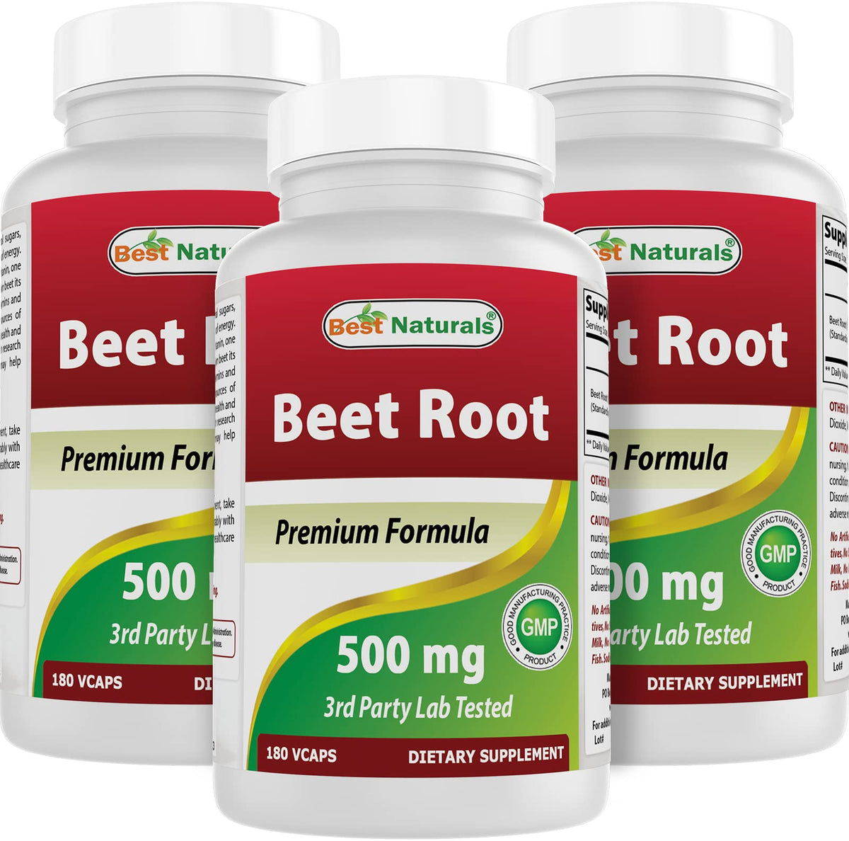 Best Naturals Beet Root Powder 500 mg - 180 Vegetarian Capsules