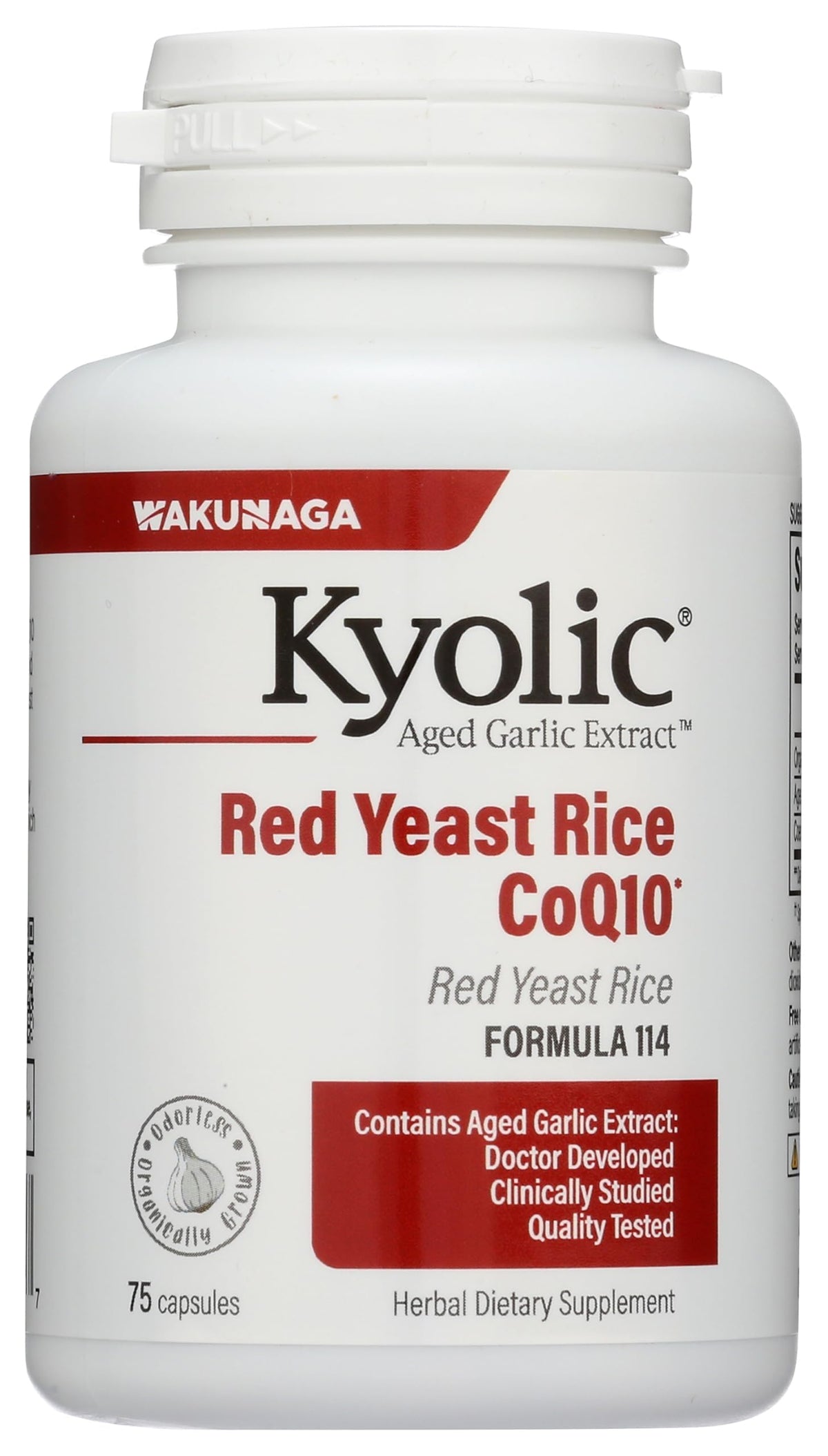 Kyolic Aged Garlic Extract Red Yeast Rice CoQ10 - 75 Capsules