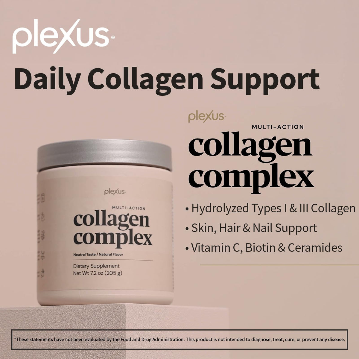 Plexus Multi-Action Collagen Complex Skin, Hair & Nail Formula - 7.2 oz - image 2