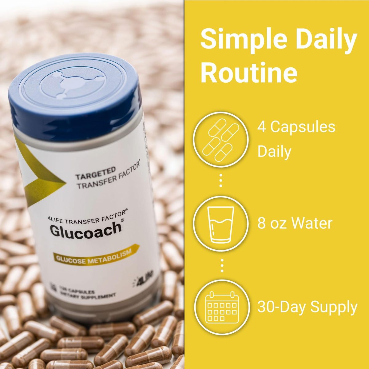 4Life Transfer Factor GluCoach Metabolism Support - 120 Capsules - image 5