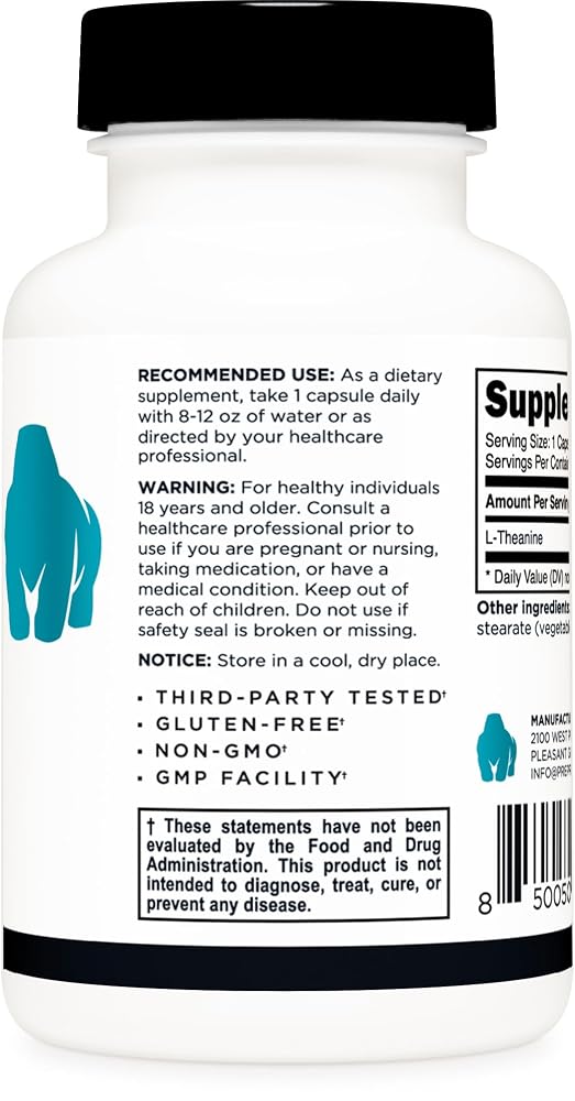 Primal L-Theanine 200mg - 120 Capsules - image 3