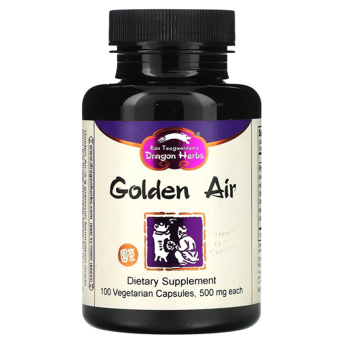 Dragon Herbs Golden Air Respiratory Support - 100 Vegetarian Capsules