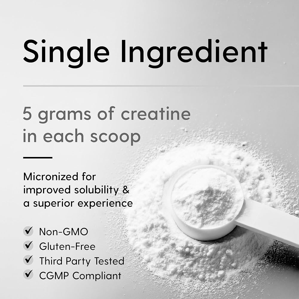 HEARTHY FOODS Creatine Monohydrate Micronized Powder - 100 Servings - image 4