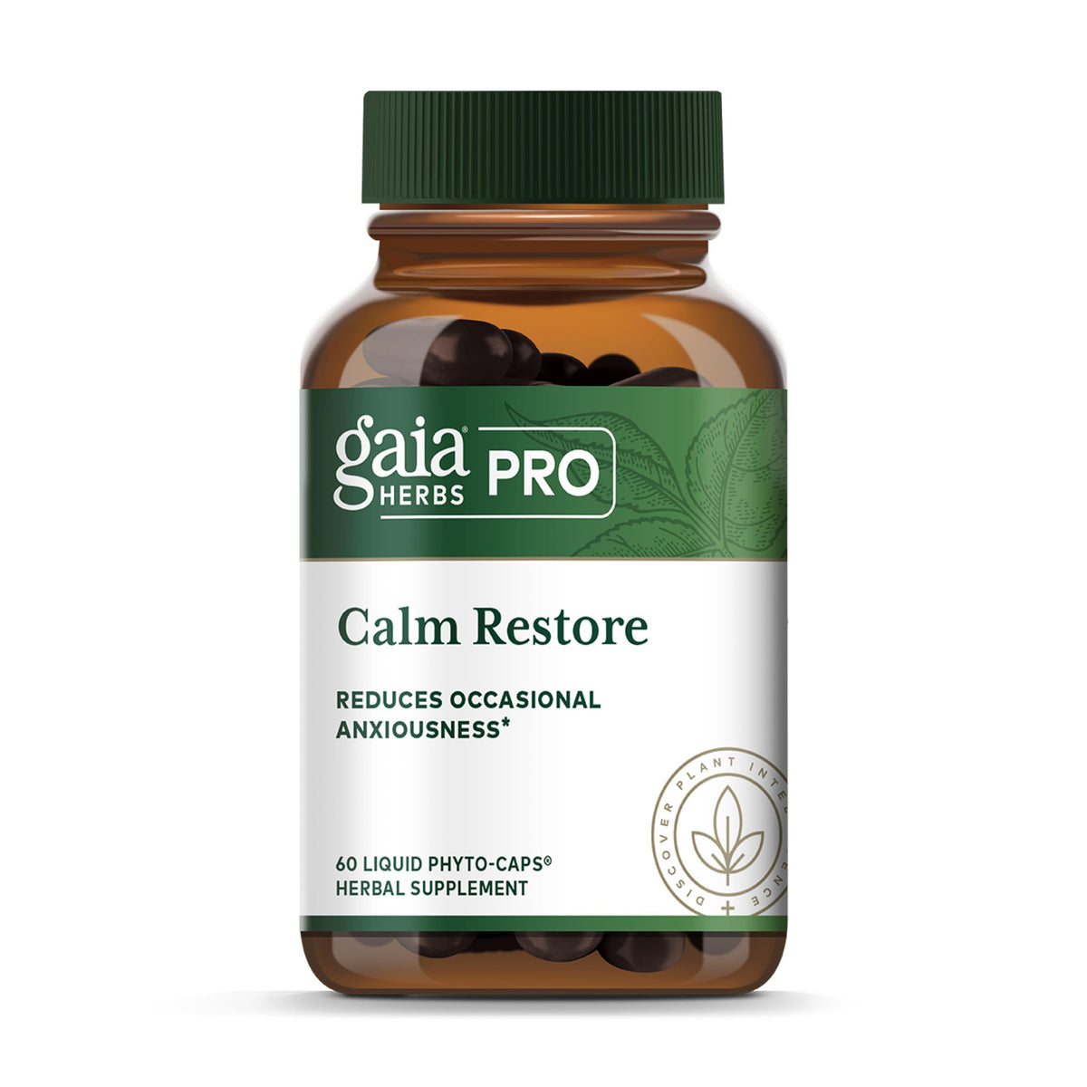 Gaia Herbs PRO Calm Restore Herbal Supplement - 60 Capsules