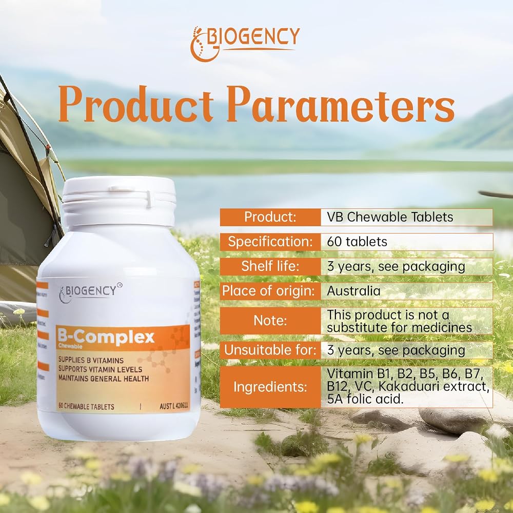 Biogency B-Complex Dietary Supplement - Contains All B Vitamins