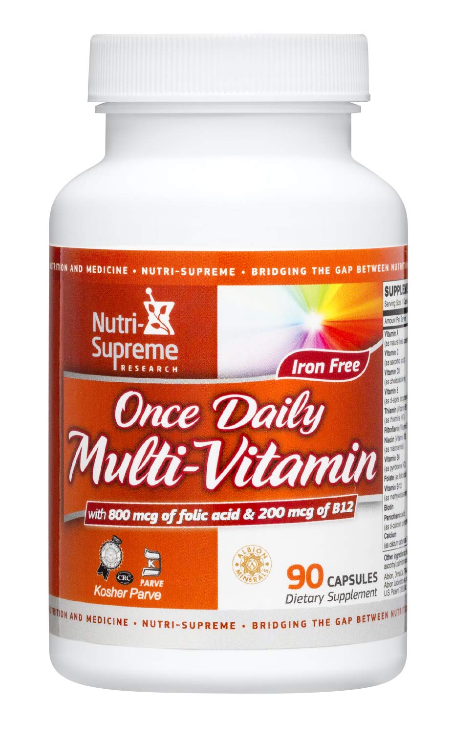 Nutri-Supreme Research Once Daily Multi-Vitamin - 90 Capsules