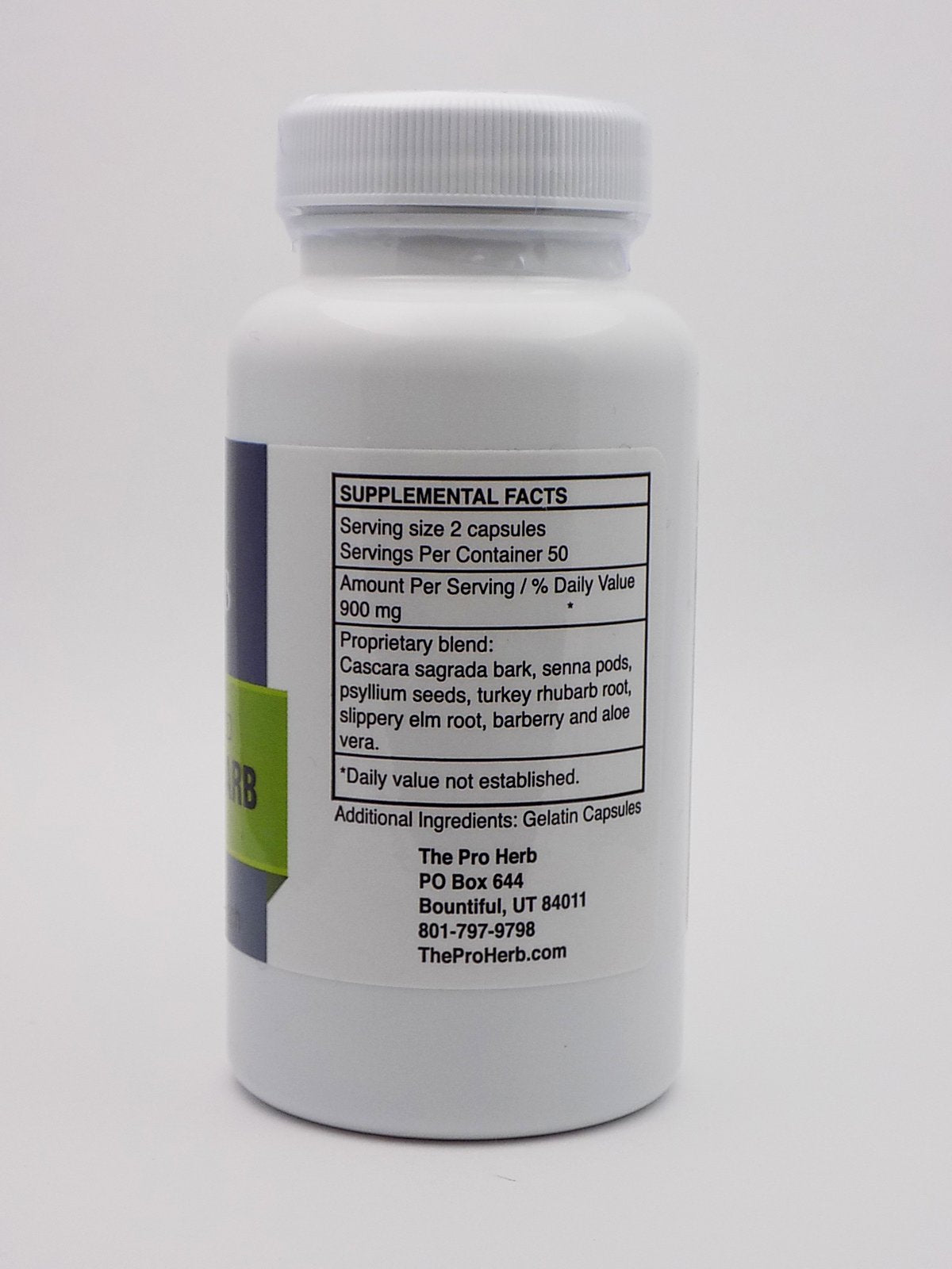 Pro Herb Turkey Rhubarb 450mg - 100 Capsules - image 2