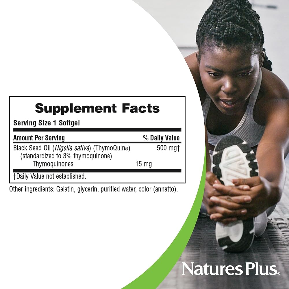 NaturesPlus PRO ThymoQuin Black Seed Oil 500 mg - 60 Softgels - image 4