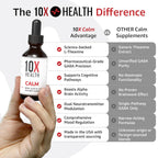 10X Health Calm Drops L-Theanine & GABA - 2.03 Fl Oz - image 2