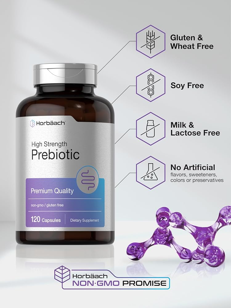 Horbäach Prebiotic for Men and Women - 120 Capsules - image 5