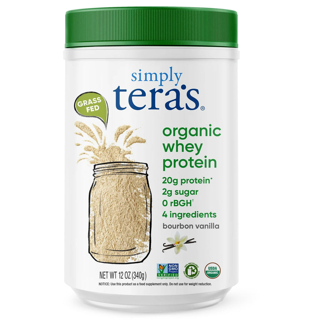 Simply Tera's Organic Whey Protein Powder Bourbon Vanilla - 12 Oz